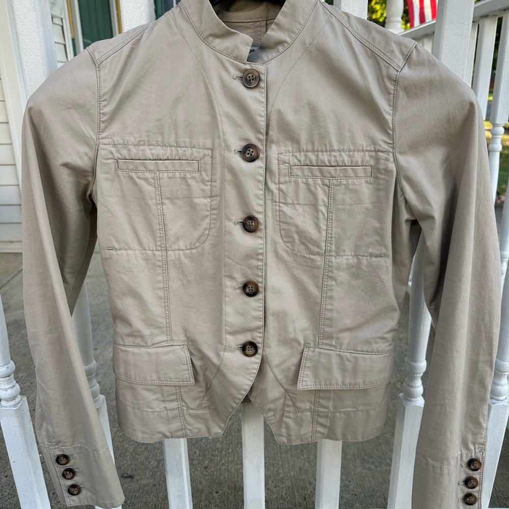 Vtg Ralph Lauren Polo Jeans Co. Beige Label Women Blazer Button Up Sz M